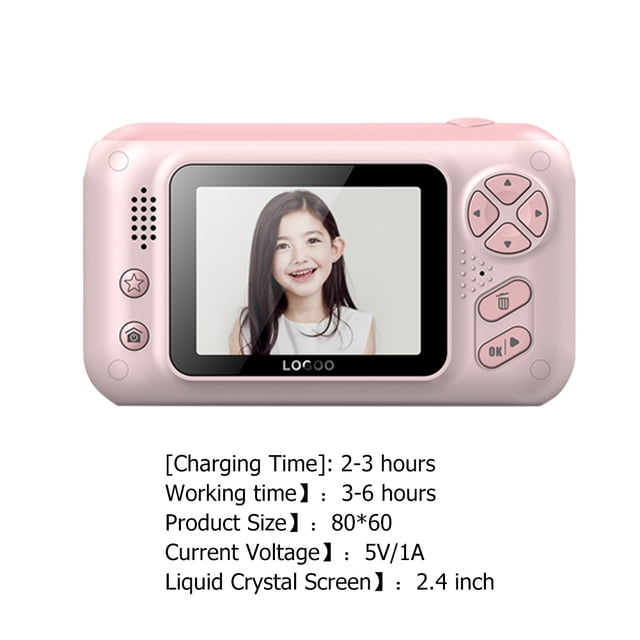 Cámara grabadora de vídeo para niños pantalla HD pulgadas de 24 Ehuebsd Mini cámara fotográfica de doble lente juguetes educativos