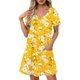 thumbnail image 1 of Vestido Corto de Verano Moda Gradiente Corto de Manga en V Cuello Vestido Casual, Poliéster Ligero de Verano, Lavado de Manos, 1 of 7
