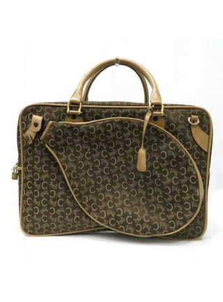 Authenticated Used Celine Shoulder Bag Brown Pochette Macadam Circle Square  Ladies PVC x Leather 