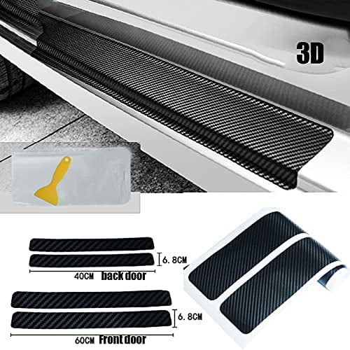 Carbon Car Door Sills Stickers Universal Car Door Edge Entry Guards Scratch  Cover Sill Protector for Most Cars 