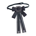 thumbnail image 4 of Estilo retro Pajarita Regalo Color sólido Bowknot Pin de solapa Niñas Ropa Decoración Moda negra para baile de graduación Chaleco de trabajo Correa Sunnimix Pajarita Corbata, 4 of 8