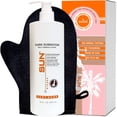 thumbnail image 1 of Sun Laboratories By Giesee Loción autobronceadora Dark Sunsation con guante bronceador - Loción autobronceadora sin sol muy oscura Loción autobronceadora solar orgánica instantánea Manopla bronceadora, 1 of 4