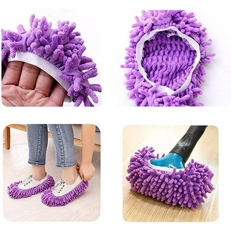 Autrucker 2 Pairs Mop Slippers for Floor Cleaning, 4 Pieces