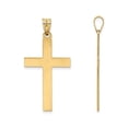 thumbnail image 3 of Gem & Harmony 14K Yellow Gold Florentine Cross Pendant Necklace with Chain for Women, 3 of 5