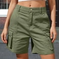 thumbnail image 2 of BOOMNY Womens Cargo Shorts Low Rise Baggy Shorts For Women Solid Color Lightweight Loose Fit Cozy Summer Dailywear, 2 of 5