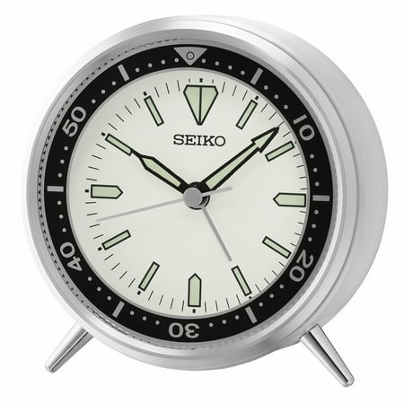 QXE065SLH Heritage Design Clock, Silver-Tone