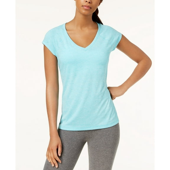 Ideology Women's Rapidry Heathered T-Shirt, Crystal Mist, XS