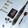 thumbnail image 3 of Juego de dardos con punta de acero Turnart, 24 g, 12 unidades, con funda y accesorios, 3 of 9