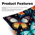 thumbnail image 2 of Butterfly Luxurious Velvet Throw Covers Pillow Inserts - Set of 2 Throw Pillows with Unique Patterns - 16x16, 18x18, 20x20 Inches for Home Decor and Gifts, 2 of 6