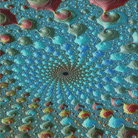 Ahgly Company Indoor Square Patterned Dark Blue Grey Blue Novelty Area Rugs, 7' Square