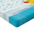 thumbnail image 2 of Ambesonne Yellow Duck Fitted Sheet 2 Pcs Set, Animal on Water Bubbles, California King, Sky Blue Yellow White, 2 of 3