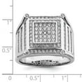 thumbnail image 2 of 925 Sterling Silver and Cubic Zirconia Brilliant Embers Mens Ring Size 10 Ring for Men, 2 of 2