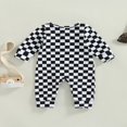 thumbnail image 4 of Combinaison d'Automne pour Bébés Garçons Filles Manches Longues Col Boutonné à Damier, 4 of 7