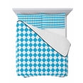 thumbnail image 7 of Quilts Full Size Bedding Set, Sky Blue Plaid Lightweight Quilted Comforter, Modern Minimalist Gingham Checkered Soft Reversible Bedspread Coverlet with Pillow Covers for All Season, 78" x 90", 7 of 7