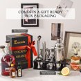 thumbnail image 2 of Cocktail Shaker Set Mixology Bartender Kit 17-Piece Bar Tool Set with Bamboo Stand, Bar kit Drink Mixer Set: Matini Shaker Mixing Spoon Muddler Jigger Cocksrew for Barware Set Gift Idea | Black Silver, 2 of 7