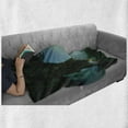 thumbnail image 6 of Forest Soft Flannel Fleece Throw Blanket, Fairytale Little Red Riding Hood Woodland at Night Flowers and Stars Image Print, Cozy Plush for Indoor and Outdoor Use, 60" x 80", Multicolor, by Ambesonne, 6 of 6