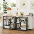 thumbnail image 2 of Entryway Table, Console Table with Charging Station, Industrial Narrow Sofa Table with 5 Tier Storage Shelves, Entrance Table for Hallway, Living Room, Foyer, Grey, 2 of 7