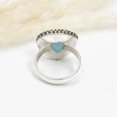 thumbnail image 4 of Natural Chalcedony Gemstone Oxidized Silver Ring – 925 Sterling Silver Ring Handmade Triangle Cut Vintage Jewelry for Women, 4 of 6