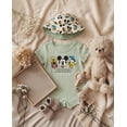 thumbnail image 3 of Disney Mickey Mouse and Friends Romper and Reversible Sun Hat Set Light Green, 3 of 18