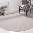 thumbnail image 2 of SAFAVIEH Montauk Kimberlyn Geometric Cotton Area Rug, Grey/Ivory, 6' x 6' Round, 2 of 8