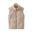 thumbnail image 2 of WMTBSRSW Kids Fleece Vest Stand Collar Zip Up Sleeveless Jackets Lightweight Warm Waistcoat with Pockets for Boys Girls 3-15 Years, 2 of 5