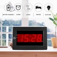 thumbnail image 4 of Timegyro Horloge Murale Numérique LED Réveil Alimenté par Pile Uniquement avec Répétition, 12/24H, Dimmable Automatique, Fonctions Réglables de Luminosité (Noir), 4 of 10