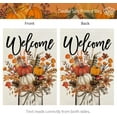 thumbnail image 5 of Fall Floral Pumpkins House Flag 28x40 Inch Double Sided for Outside Large Welcome Burlap Autumn Mason Jar Holiday Yard Decoration CF1548-40, 5 of 6