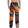 thumbnail image 7 of Salouo Dynamic Fire Bird Art Print Pajama Pants for Men, Lounge Pants Elastic Waistband Casual Men's sleepwear Loungewear Sleep Pajama Pant -Large, 7 of 7