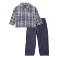 thumbnail image 2 of Modern Moments by Gerber Toddler Boy Button Down Shirt and Cargo Jogger Outfit Set, Sizes 12 Months - 5T, 2 of 18