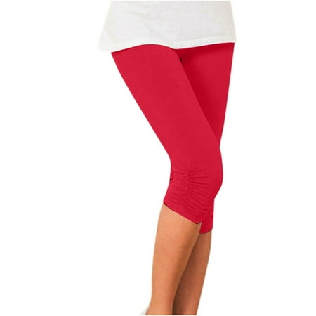 Womens Casual Fashion Elastic Barely There Underwear for Women Plus Size Pleated Cropped Leggings Hanging Night Shorts for Women Cotton Tendon Pencil Shorts