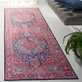 thumbnail image 2 of SAFAVIEH Tucson Lennart Oriental Machine Washable Runner Rug, Navy/Red, 2'6" x 6', 2 of 8