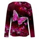 thumbnail image 5 of Moda mujer manga larga cuello redondo blusa estampada otoño casual pulóver tops Fridja  fjkfkj543, 5 of 5