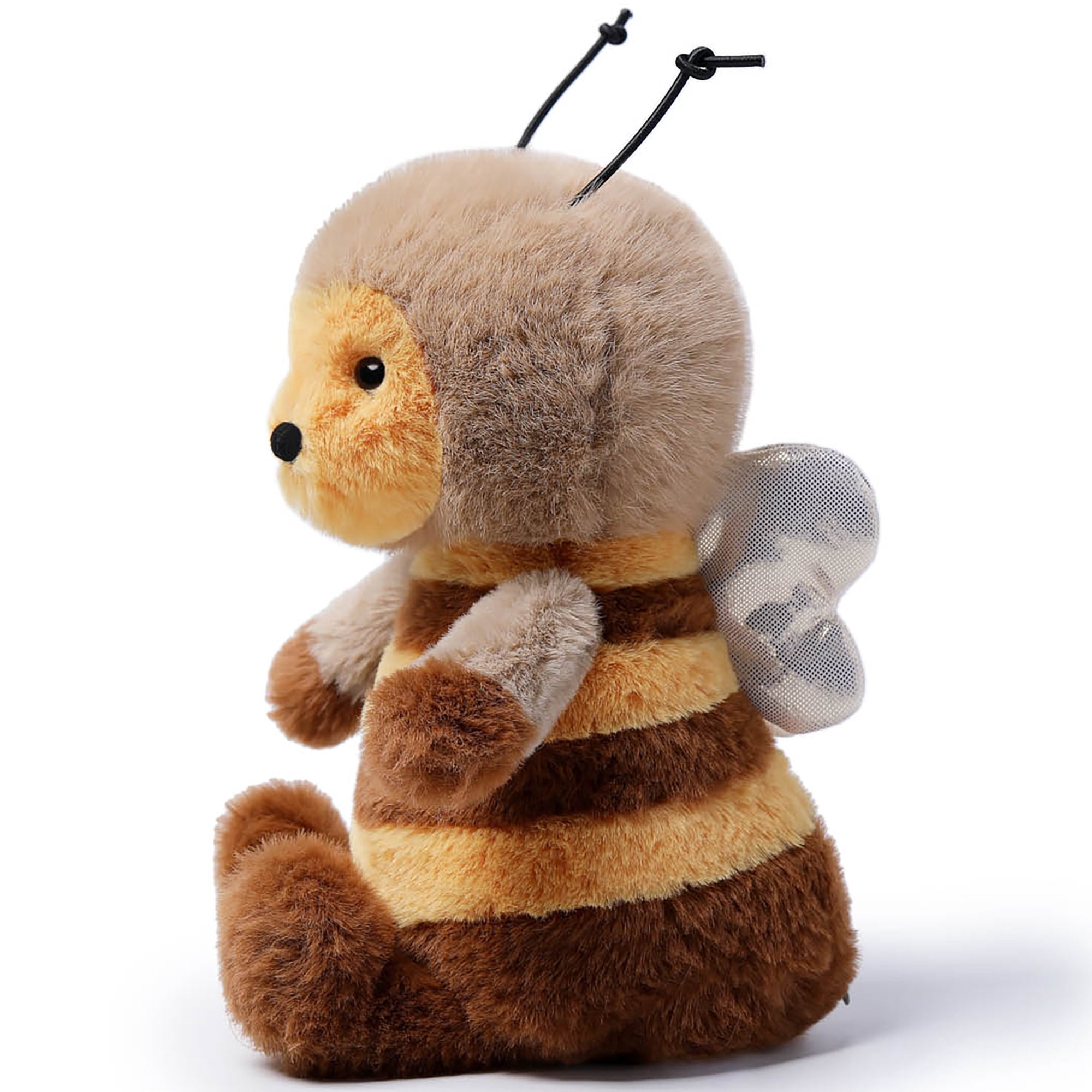 McHugs: Garden Series - Brownie Bee - 7" Brown & Yellow Stuffed Animal Plush, Soft Weighted Cuddle Toy, Cozy Comfort Play Companion, Baby-Toddler-Kids