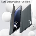 thumbnail image 5 of JETech Case for Samsung Galaxy Tab S9 FE+ / S9 FE Plus 12.4-Inch with S Pen Holder, Soft TPU Tri-Fold Stand Protective Tablet Cover, Support S Pen Charging, Auto Wake/Sleep (Gray), 5 of 6