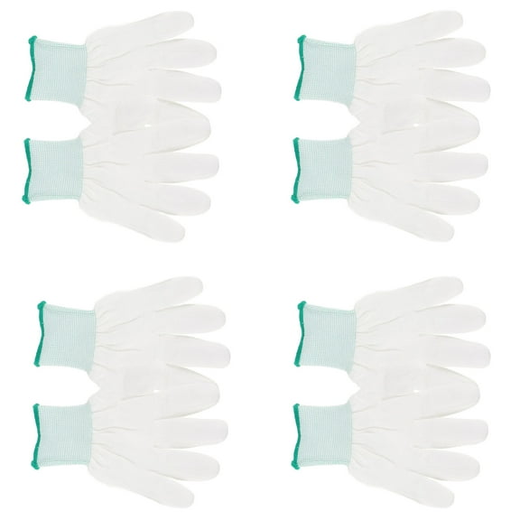 FRCOLOR  12 Pairs Anti-static Gloves Mittens Black Heated Man Light Green