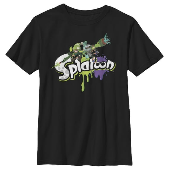 Boy's Nintendo Splatoon Splat Graphic Tee Black X Large