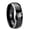 Black 2 Tone Polish Edge, variant on Kangaroo Concave Black Tungsten Men Ring 10MM