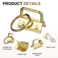 thumbnail image 3 of Uxcell 20 Pcs Key Fob Hardware, 1/1.3in 26/32mm Wristlet Clasp Sets with Key Rings for Keychain Making Supplies Lanyards Bag DIY Crafts, Gold, 3 of 6