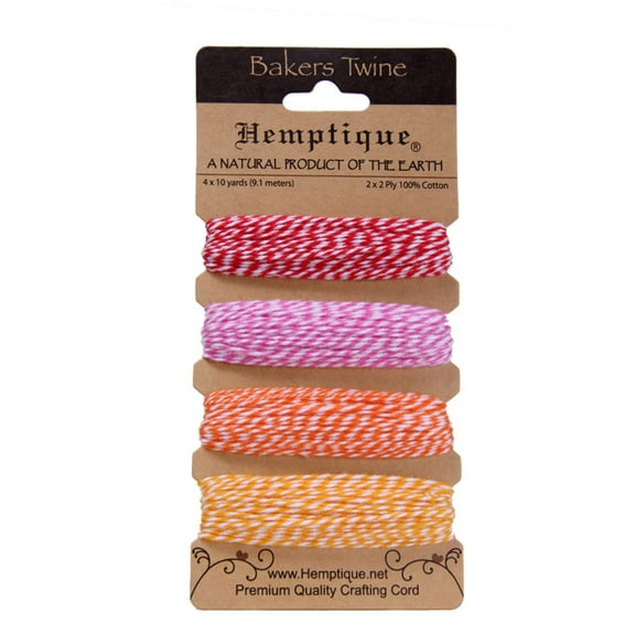 Hemptique Cotton Baker's Twine 2-Ply 120'-Candy Lane