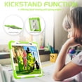 thumbnail image 4 of XYX For iPad Pro 12.9 inch Case (2022/2021/2020/2018), 3in1 Heavy Duty Shockproof Tablet Case with Stand, Shoulder Strap, Rainbow Green, 4 of 7