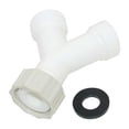 thumbnail image 1 of White Plastic 3/4-inch Dishwasher Drain Hose Adapter 3 Ways Connector Y Shape Splitter Connector for Washing Machine, 1 of 4