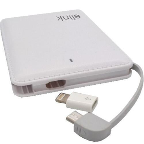eLink EK-4735 USB Powerbank pour Iphone & Android 4000 Mah Blanc