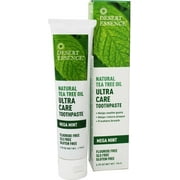Natural Tea Tree Oil Ultra Care Toothpaste, Mega Mint 6.25 oz (Pack of 4)