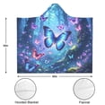 thumbnail image 3 of Butterfly Wearable Blanket Hoodies for Women Men Adults Butterfly Lovers Cozy Lightweight Glowing Butterflies Hooded Blankets for Couch Travelling Decor Mother's Day Gifts Birthday Gifts 50×60 Inch, 3 of 5