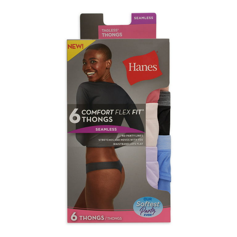 Hanes Women's Panties Pack, ComfortFlex Fit Seamless Underwear, 6