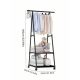 thumbnail image 2 of 1pc Coat Rack Hat Stand With Wheels & Multiple Layers Clothing Storage Shelving Unit, Modern & Minimalist Style, Free Standing, 2 of 5