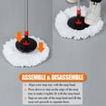 thumbnail image 4 of Spin Mop Replacement Head, 4-Pack Microfiber Mop Refills for 360 Spin Mop System, Round Mop Replacement Refills, White, 4 of 6