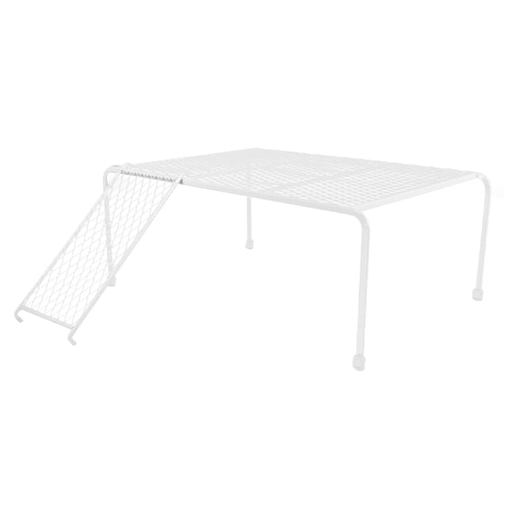 HOOWIFFY White Iron Chicken Coop Ladder Ramp Small Pet Platform for Chickens