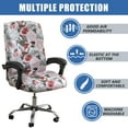 thumbnail image 4 of Printed Computer Chair Slipcover Stretch Office Chair Covers Durable Zipper Stretch Computer Desk Chair Cover Gaming Chair Covers Universal Desk Rotating Chair Slipcovers, 4 of 6