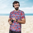 thumbnail image 4 of Wukai Sea Stars Print Men's Short-Sleeved Mesh T-Shirt,Quick-Dry Short Sleeve Workout T-Shirt-3X-Large, 4 of 8
